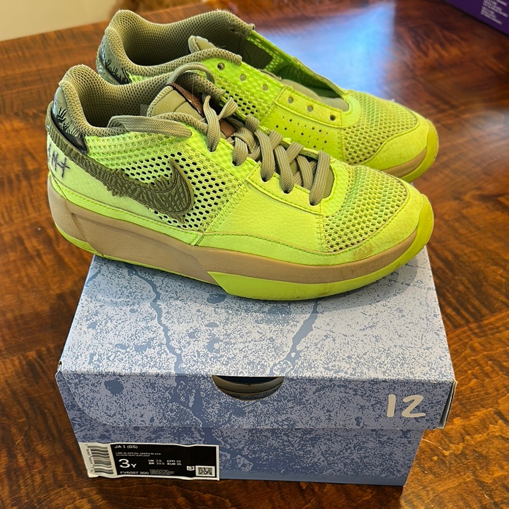 Nike Ja 1 Morant Halloween Lime Green Sneakers